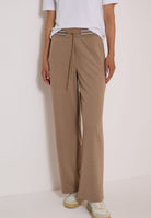 High Waist Straight Leg Hose mit Dessin