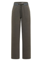 High Waist Straight Leg Hose mit Dessin
