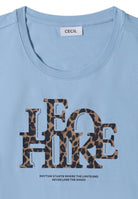 3/4-Arm Shirt mit Wording im Leo-Look