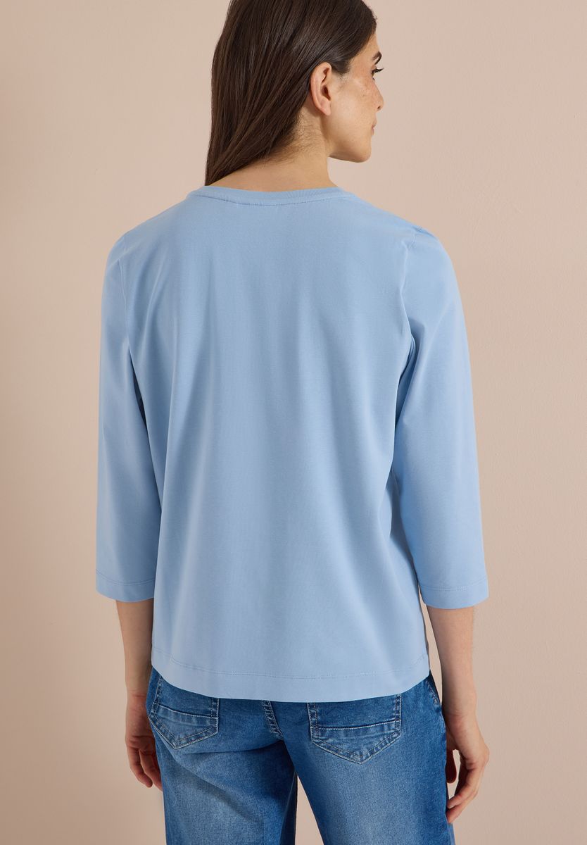 3/4-Arm Shirt mit Wording im Leo-Look
