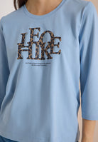 3/4-Arm Shirt mit Wording im Leo-Look