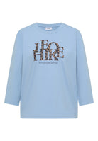 3/4-Arm Shirt mit Wording im Leo-Look