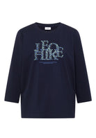 3/4-Arm Shirt mit Wording im Leo-Look