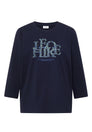 3/4-Arm Shirt mit Wording im Leo-Look