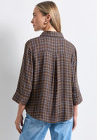 3/4-Arm Hemdbluse mit Muster