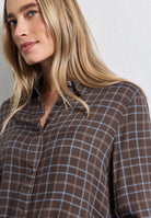 3/4-Arm Hemdbluse mit Muster