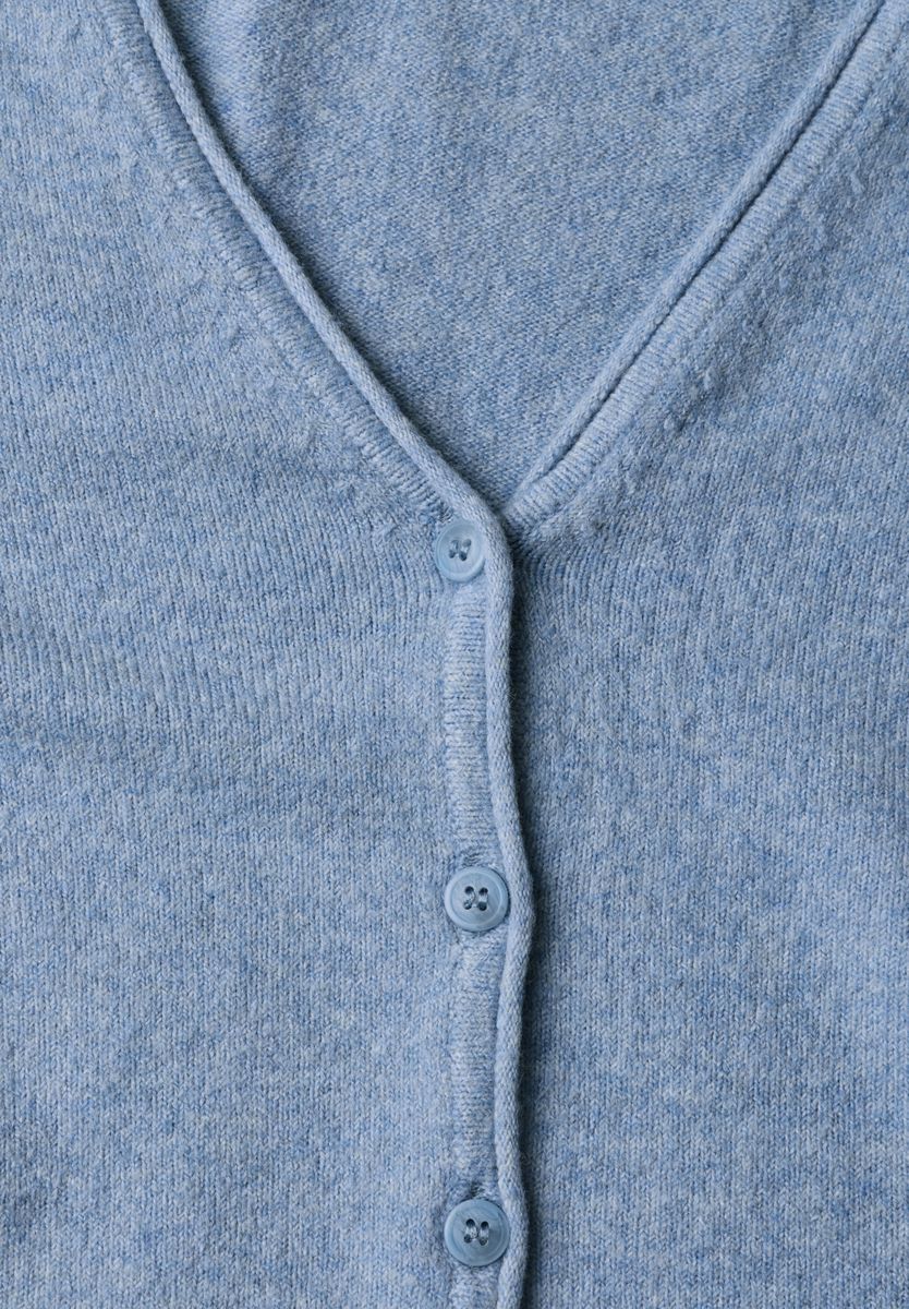 Cadigan mit V-Neck und Knopfleiste