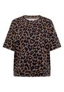 T-Shirt mit Rundhals und Leo-Muster