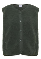 Teddy-Weste mit Softshelldetails