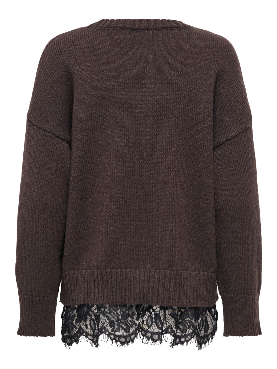 ONLEVIE LS LACE MIX O-NECK CS KNT