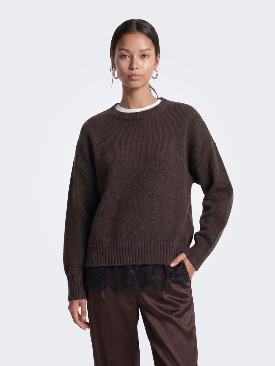 ONLEVIE LS LACE MIX O-NECK CS KNT