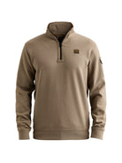 half zip interlock jersey
