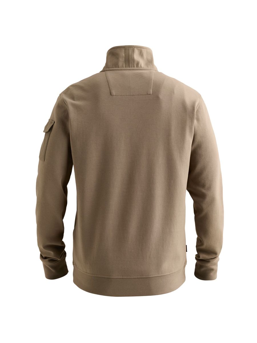 half zip interlock jersey