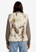 Kunstfell-Weste mit Animalprint