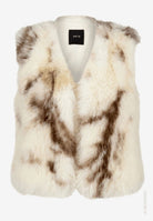 Kunstfell-Weste mit Animalprint