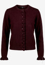 Strickjacke Damen  mit Rüschen
