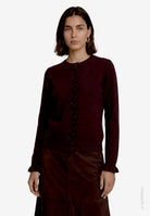 Strickjacke Damen  mit Rüschen