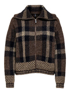 ONLMAROON LS ZIP COLLAR CARDIGAN KNT
