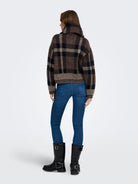 ONLMAROON LS ZIP COLLAR CARDIGAN KNT