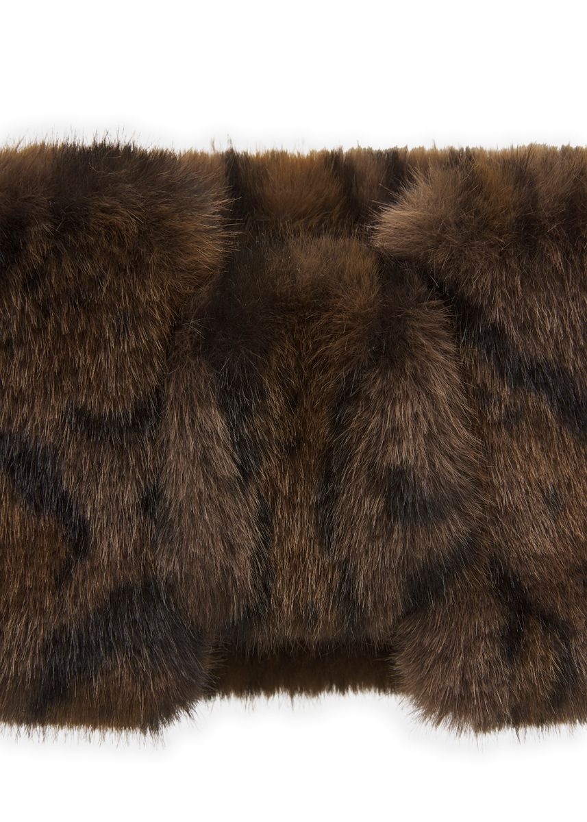 Stirnband aus Fake Fur mit Leo-Muster (3er-Pack)
