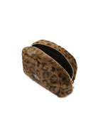 Kosmetiktasche aus Fake Fur mit Leo-Muster (3er-Pack)