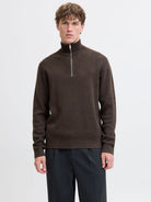 JJMILANO STITCH KNIT HALF ZIP SN