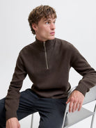 JJMILANO STITCH KNIT HALF ZIP SN