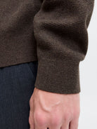 JJMILANO STITCH KNIT HALF ZIP SN