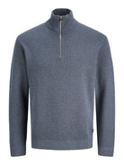 JJMILANO STITCH KNIT HALF ZIP SN