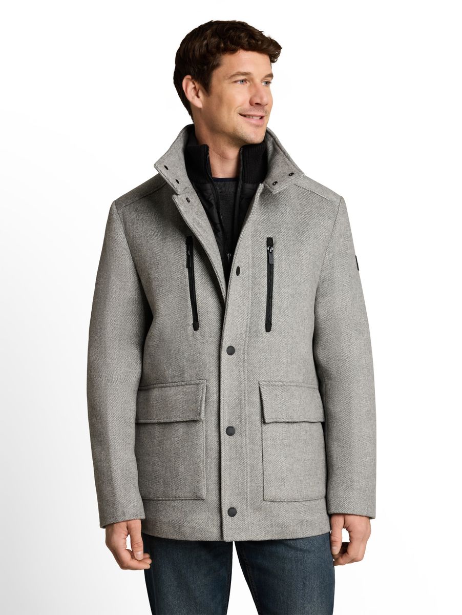 2-in-1 Wolljacke mit abnehmbarem Einsatz