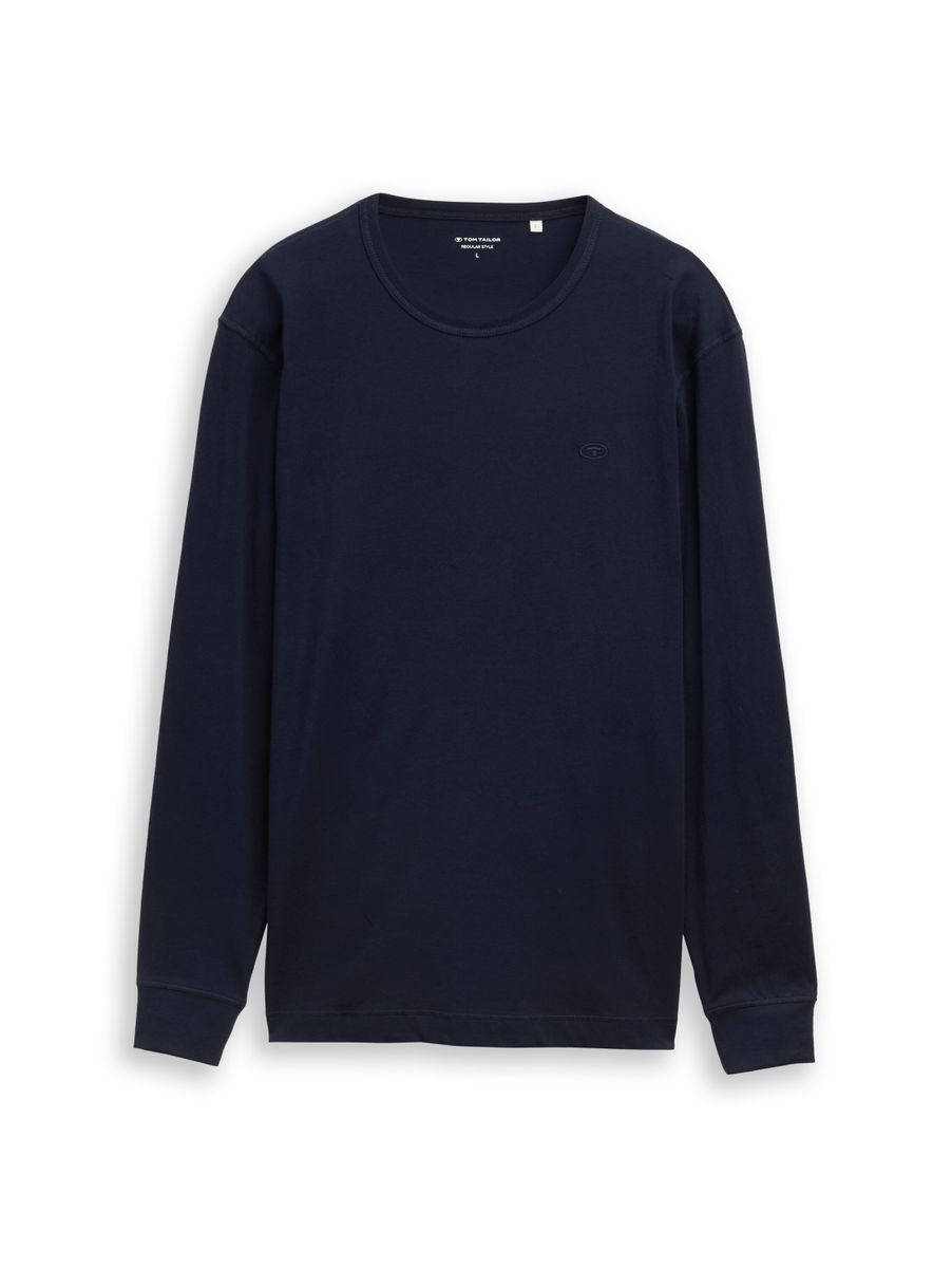 Basic Langarmshirt aus Baumwolle