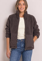 Teddy-Jacke mit Softshelldetails