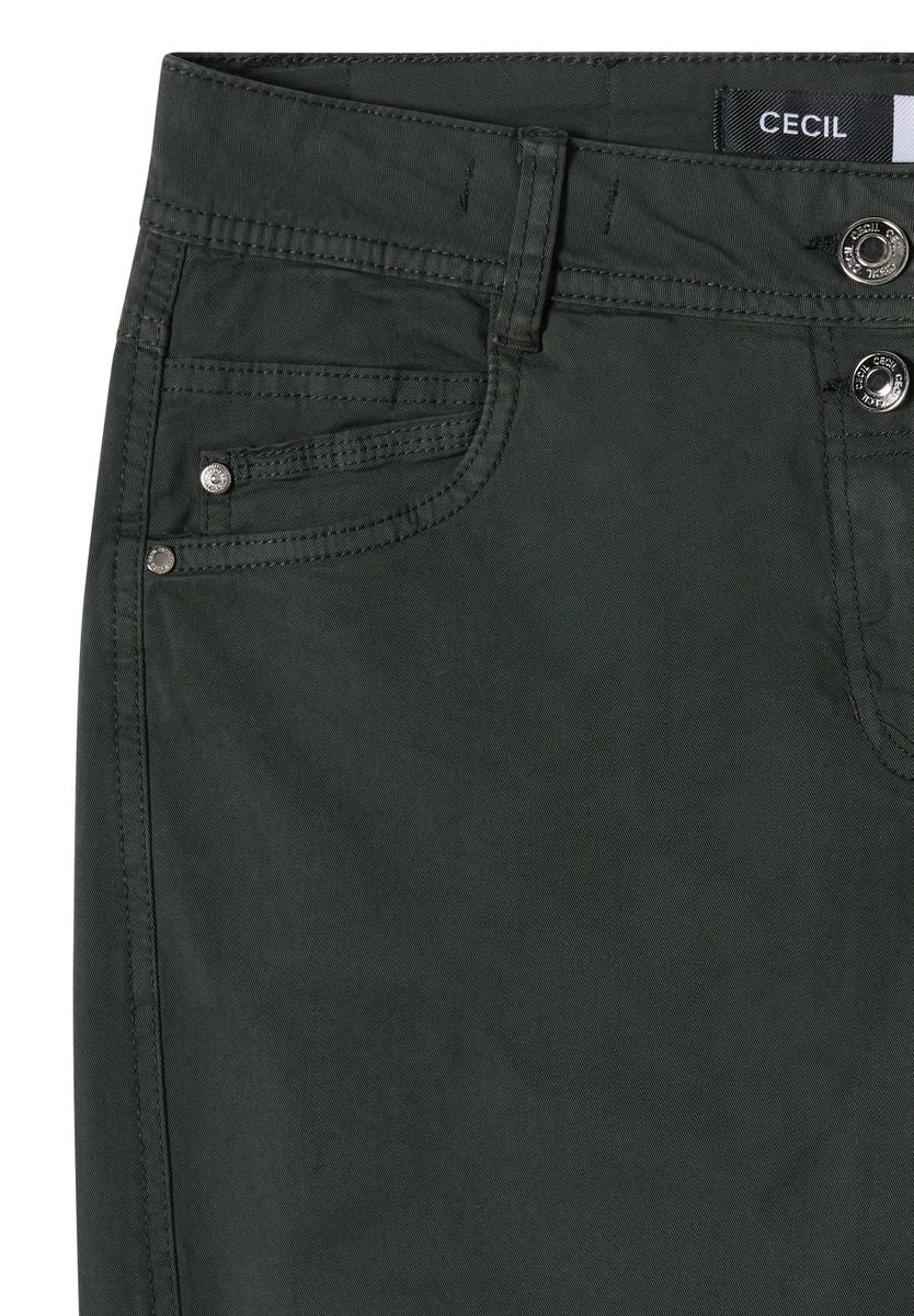 Mid Waist Barrel Leg Hose im Casual Fit