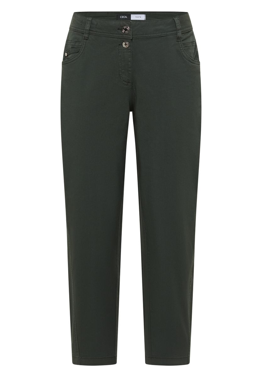 Mid Waist Barrel Leg Hose im Casual Fit