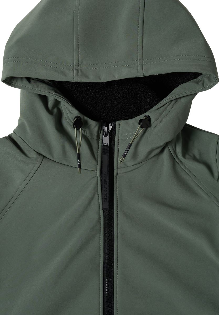 Softshell Mantel mit Kapuze
