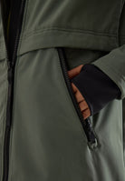 Softshell Mantel mit Kapuze