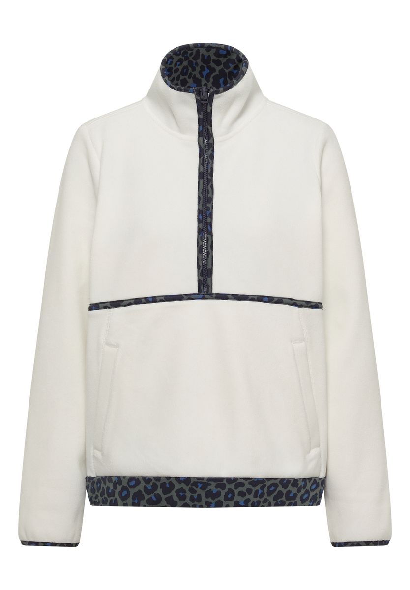 Fleece-Pullover mit Leo-Details