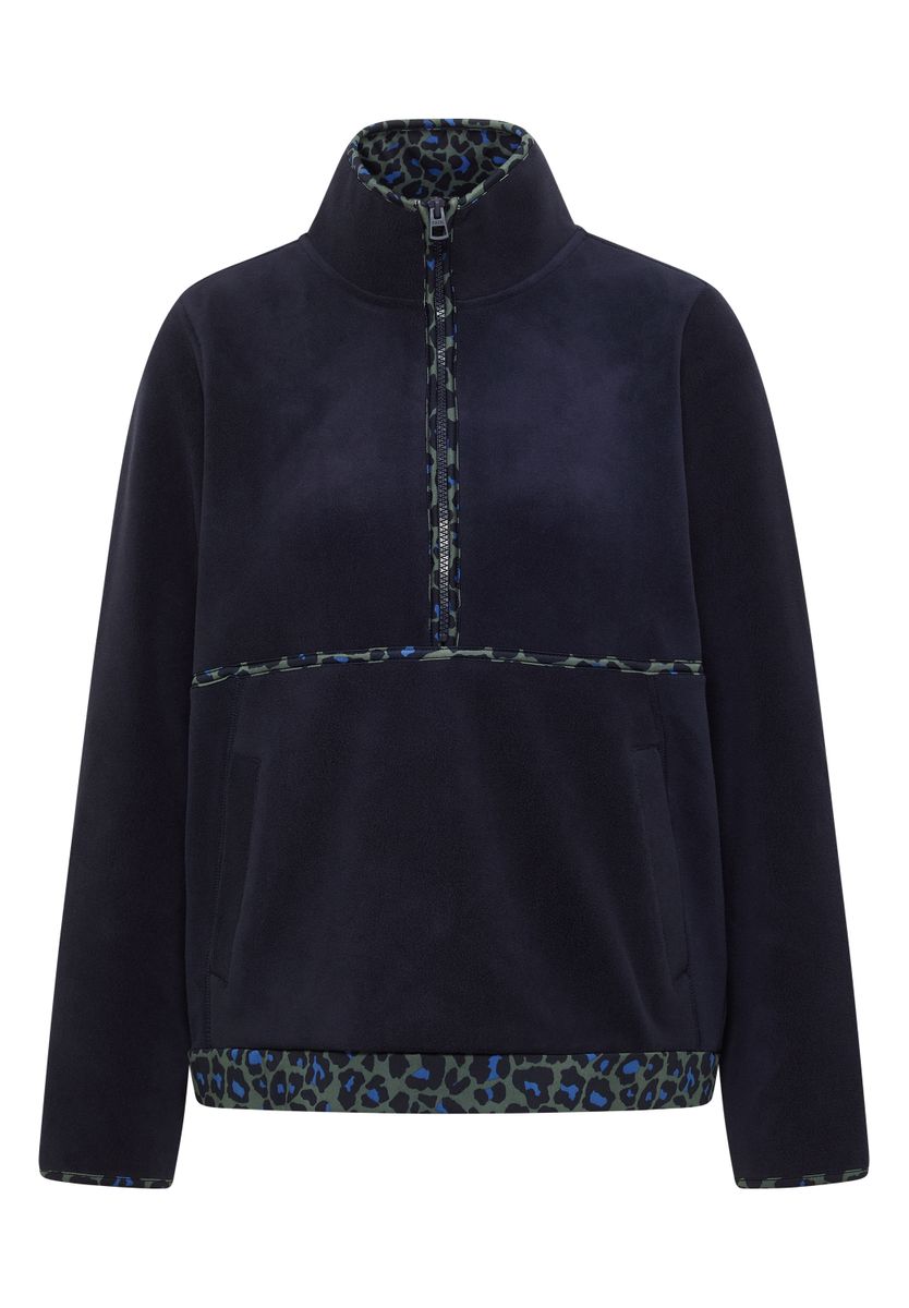 Fleece-Pullover mit Leo-Details