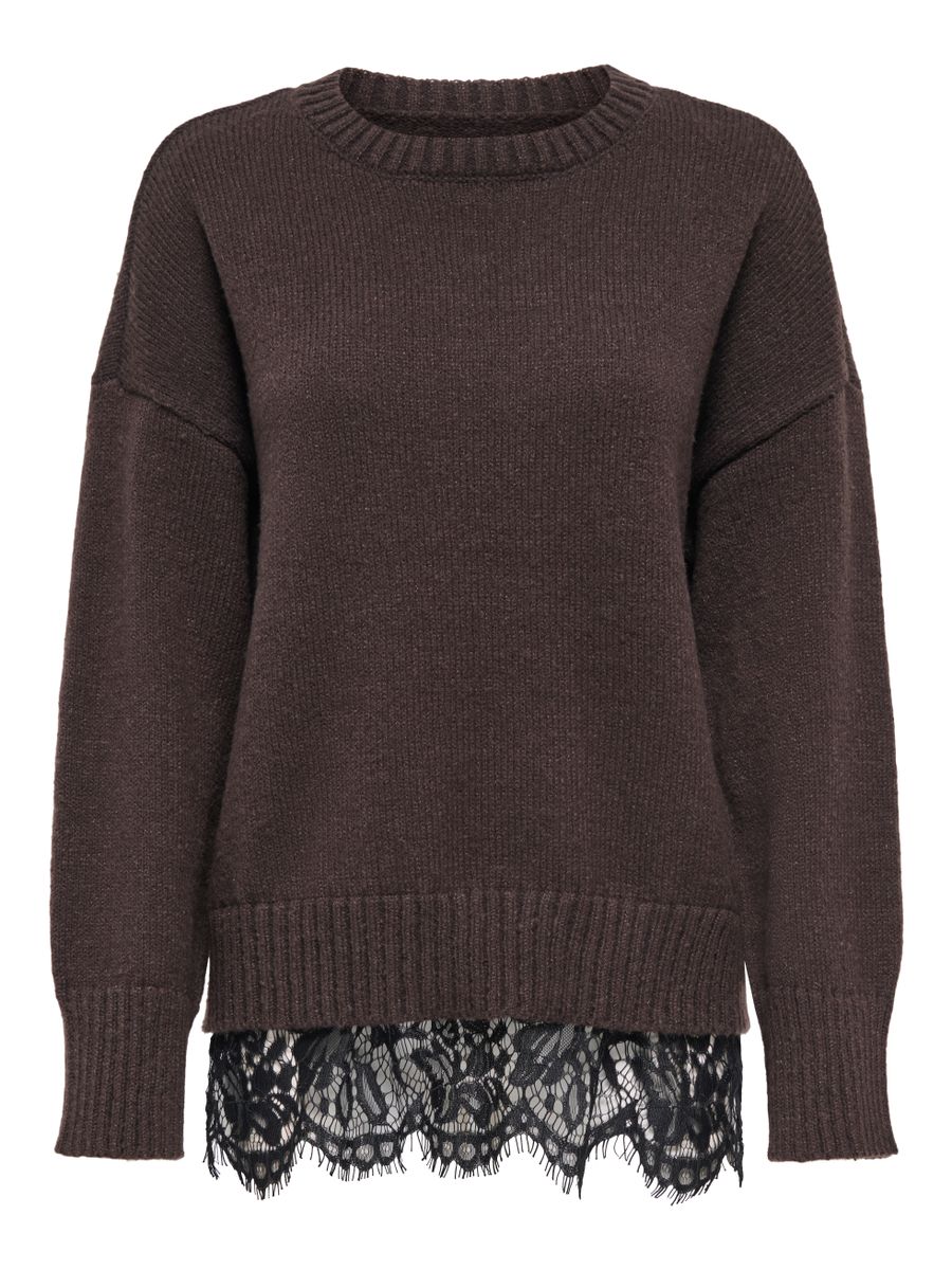 ONLEVIE LS LACE MIX O-NECK CS KNT