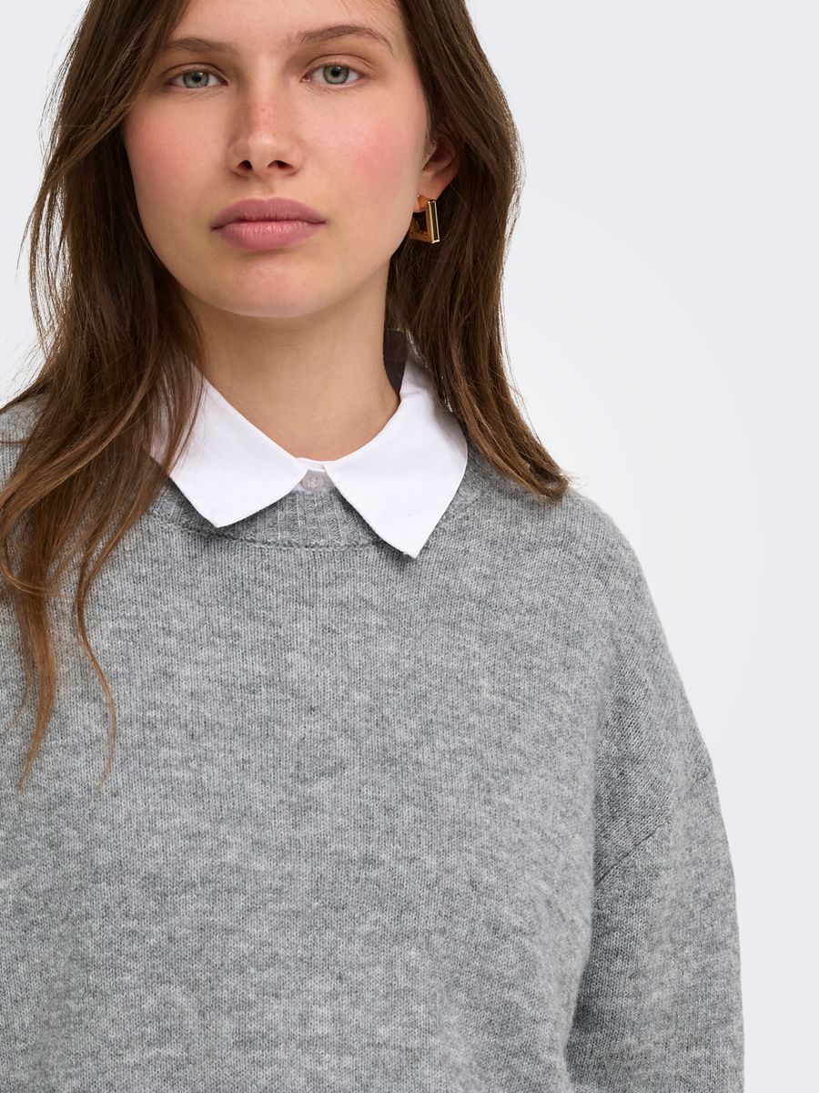 ONLALIVIA LS HIGH-LOW O-NECK NOOS KNT