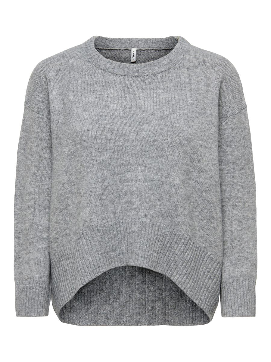 ONLALIVIA LS HIGH-LOW O-NECK NOOS KNT