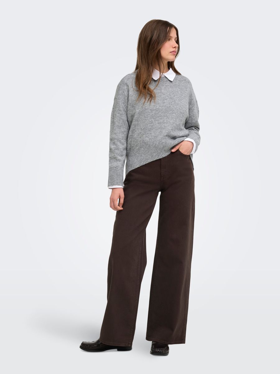 ONLALIVIA LS HIGH-LOW O-NECK NOOS KNT
