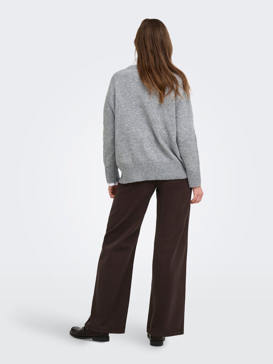 ONLALIVIA LS HIGH-LOW O-NECK NOOS KNT