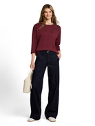 Loose Fit T-Shirt mit Blumen-Applikation