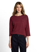 Loose Fit T-Shirt mit Blumen-Applikation