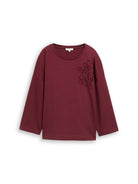 Loose Fit T-Shirt mit Blumen-Applikation