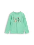 Langarmshirt mit Biber-Print