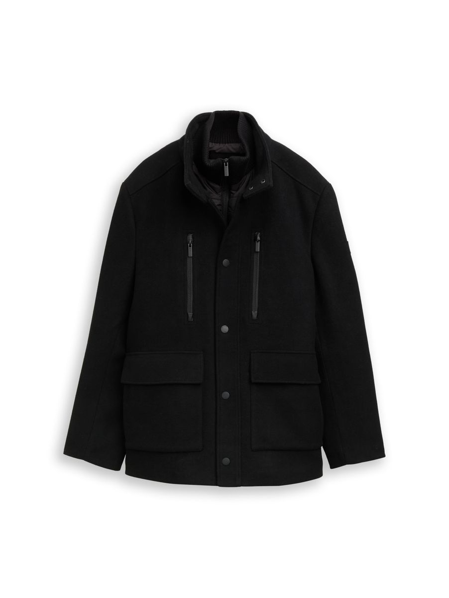 2-in-1 Wolljacke mit abnehmbarem Einsatz