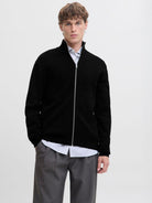 JJMILANO STITCH HIGH NECK CARDIGAN