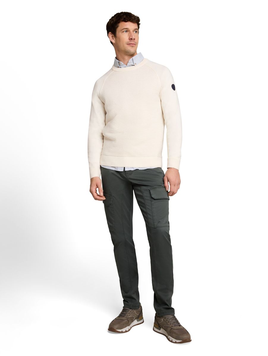 Strickpullover mit Ottoman Struktur